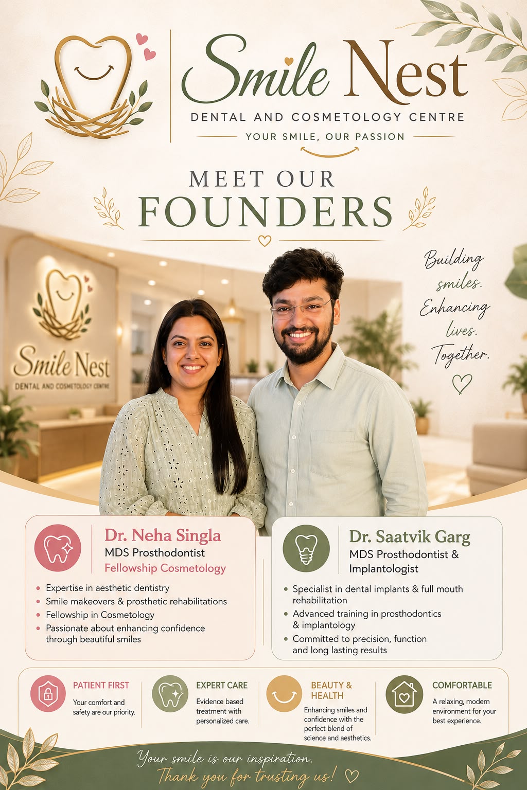 Meet the founders of Smile Nest Dental and Cosmetology Centre